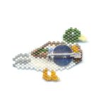 drake mallard duck delica seed beaded pin bird maddiethekat designs 5