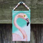 flamingo beaded panel tapestry in peyote wall art bird maddiethekat designs 3
