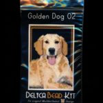 Golden Dog 02 Small Panel Peyote Seed Bead Pattern PDF or KIT DIY-Maddiethekat Designs