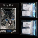 Gray Cat 01 Small Panel Peyote Seed Bead Pattern PDF or KIT DIY-Maddiethekat Designs