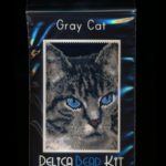Gray Cat 01 Small Panel Peyote Seed Bead Pattern PDF or KIT DIY-Maddiethekat Designs