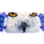In Pieces White Owl Peyote Beaded Bracelet-Maddiethekat Designs