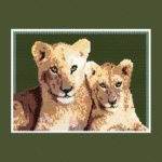 Lions Larger Peyote Bead Pattern PDF or Bead Kit