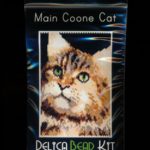 Maine Coon Cat Small Panel Peyote Seed Pattern PDF or KIT DIY-Maddiethekat Designs