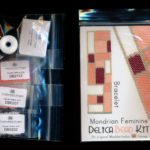 mondrian feminine wide cuff bracelet delica 2 drop peyote bead pattern or kit diy maddiethekat designs 2