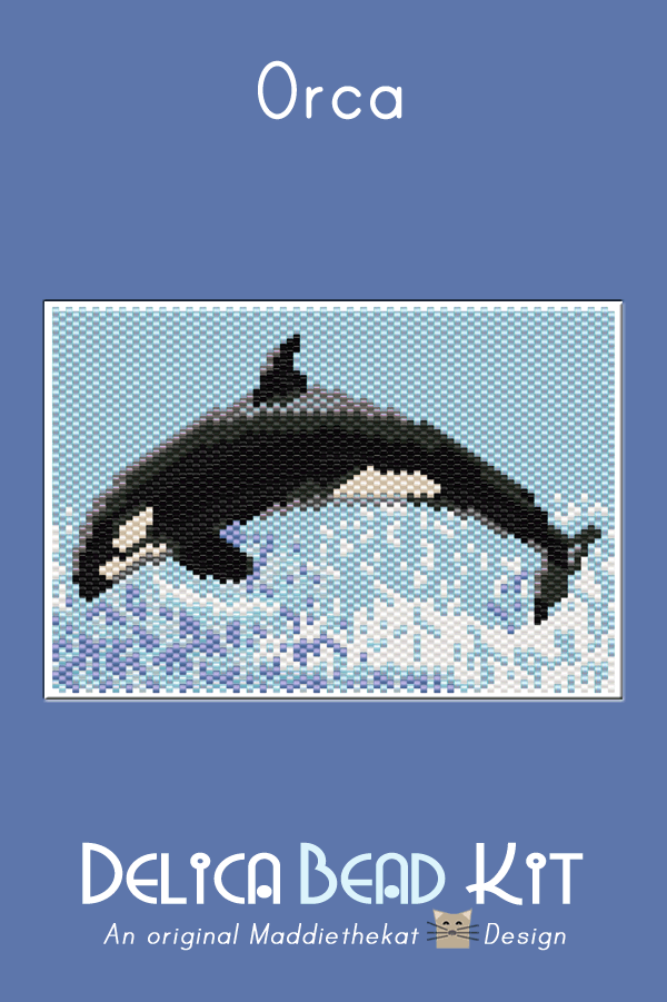Orca Small Peyote Bead Pattern PDF or Bead Kit