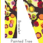 Painted Tree Wide Cuff Bracelet 2-Drop Peyote Bead Pattern or Bead Kit