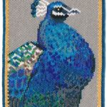 peacock beaded panel tapestry in peyote wall art bird maddiethekat designs 3