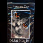Persian Cat 01 Small Panel Peyote Seed Bead Pattern PDF or KIT DIY-Maddiethekat Designs