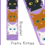 Pretty Kitties Bracelet Peyote Bead Pattern or Bead KIT
