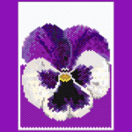 Pansy Flower Small Peyote Bead Pattern PDF or Bead Kit