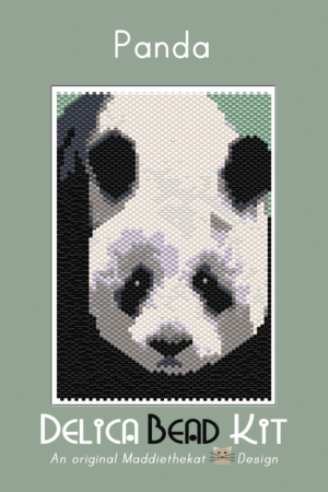 Panda Bear 01 Small Peyote Bead Pattern PDF or Bead Kit