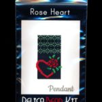 Red Rose Heart Pendant Delica Peyote Bead Pattern or KIT DIY-Maddiethekat Designs