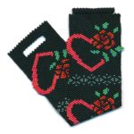 Red Rose Hearts Peyote Seed Beaded Bracelet-Maddiethekat Designs