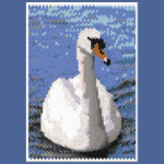 Swan 02 Small Peyote Bead Pattern PDF or Bead Kit