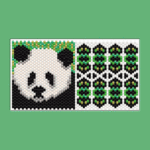 Panda Bear 03 Tiny Peyote Bead Pattern PDF or Bead Kit