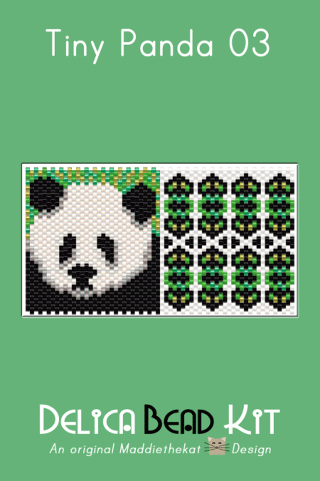 Panda Bear 03 Tiny Peyote Bead Pattern PDF or Bead Kit