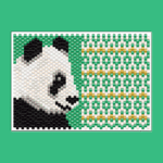 Panda Bear 04 Tiny Peyote Bead Pattern PDF or Bead Kit