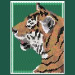 Tiger 02 Small Peyote Bead Pattern PDF or Bead Kit