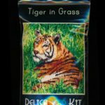 Tiger in Grass Larger Panel Peyote Seed Bead Pattern PDF or KIT DIY-Maddiethekat Designs