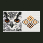 Owl 03 Tiny Peyote Bead Pattern or Bead Kit