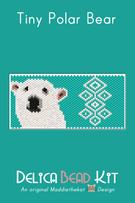 Polar Bear Tiny Peyote Bead Pattern PDF or Bead Kit