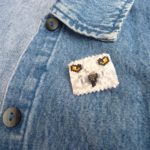 white owl delica seed beaded pin bird arctic snowy maddiethekat designs 2