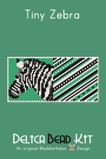 Zebra Peyote Bead Pattern or Bead Kit