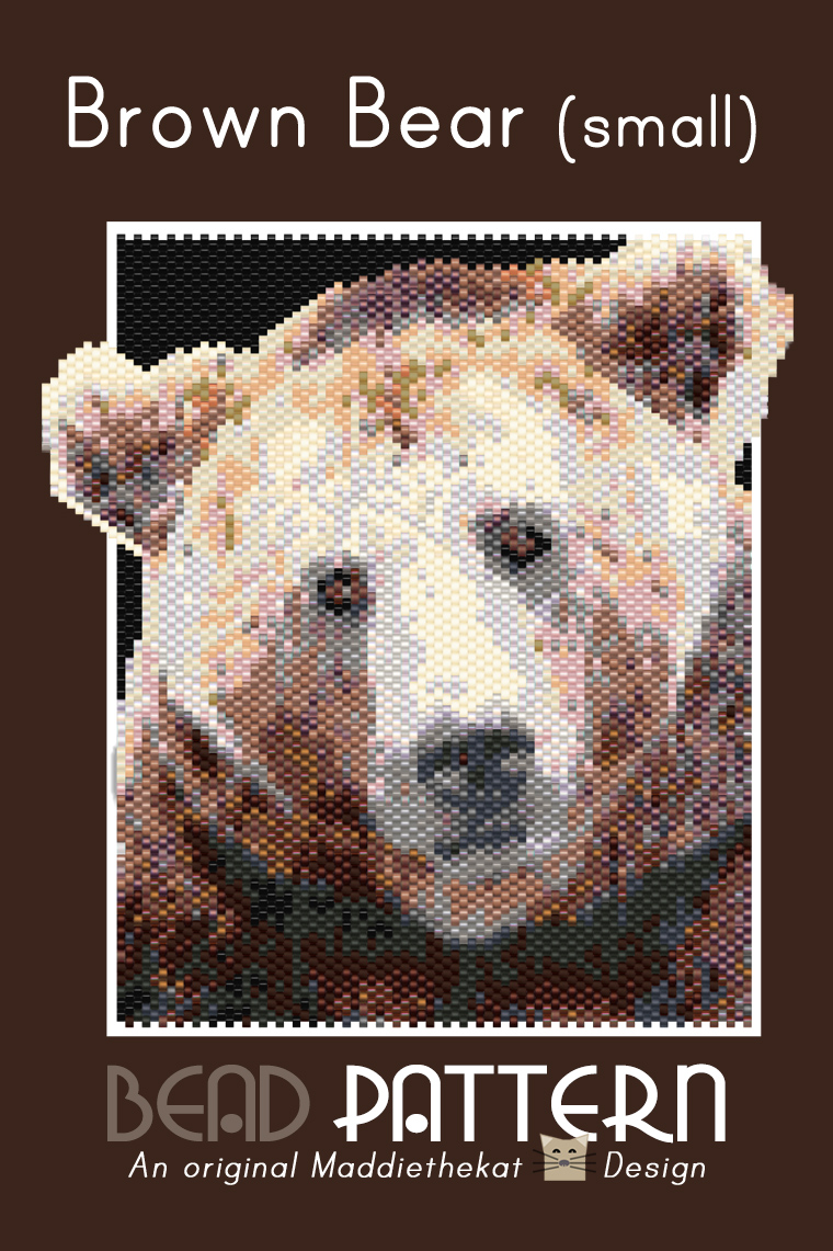 Brown Bear 01 Small Peyote Bead Pattern PDF