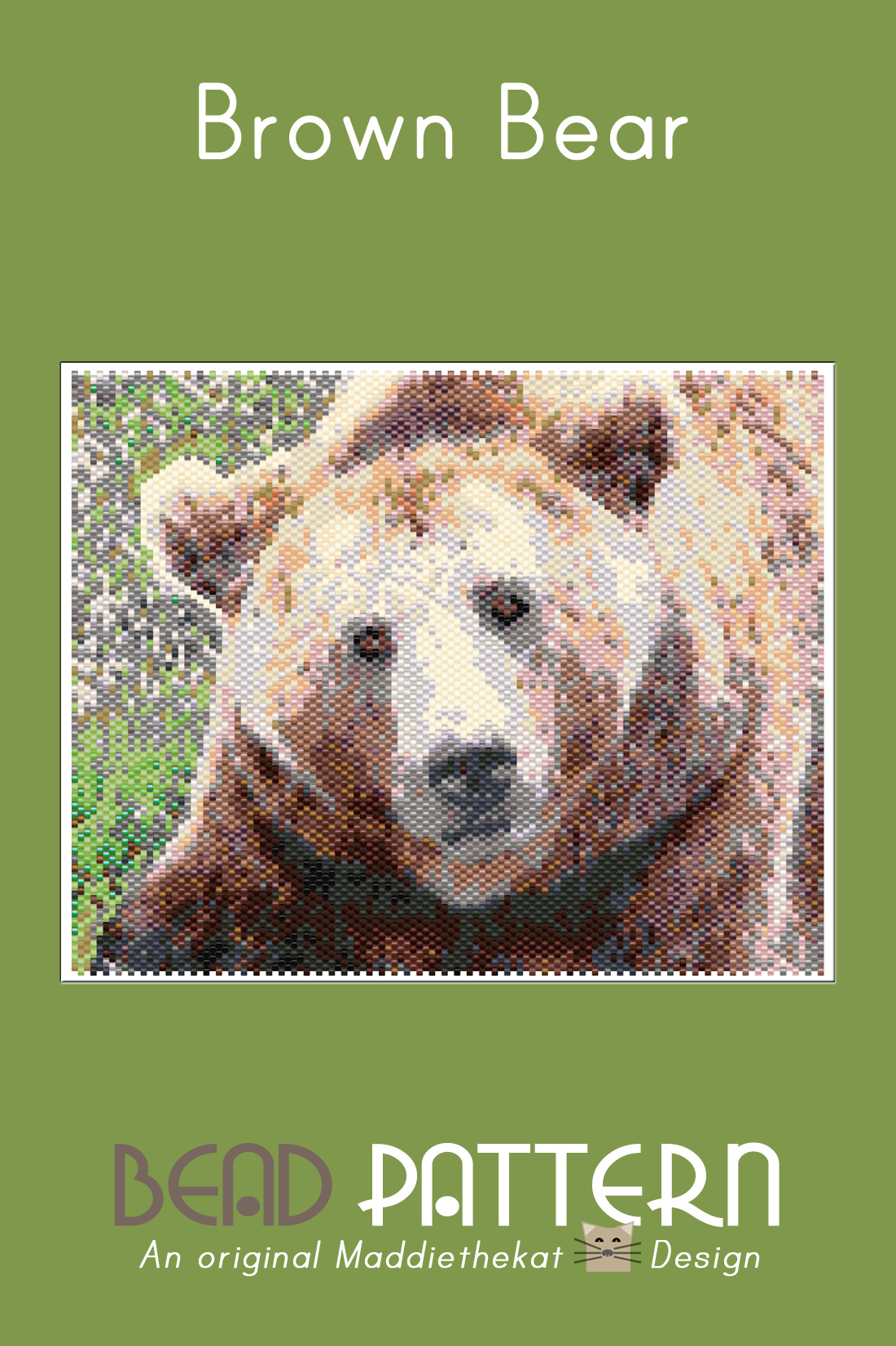 Brown Bear 01 Larger Peyote Bead Pattern PDF