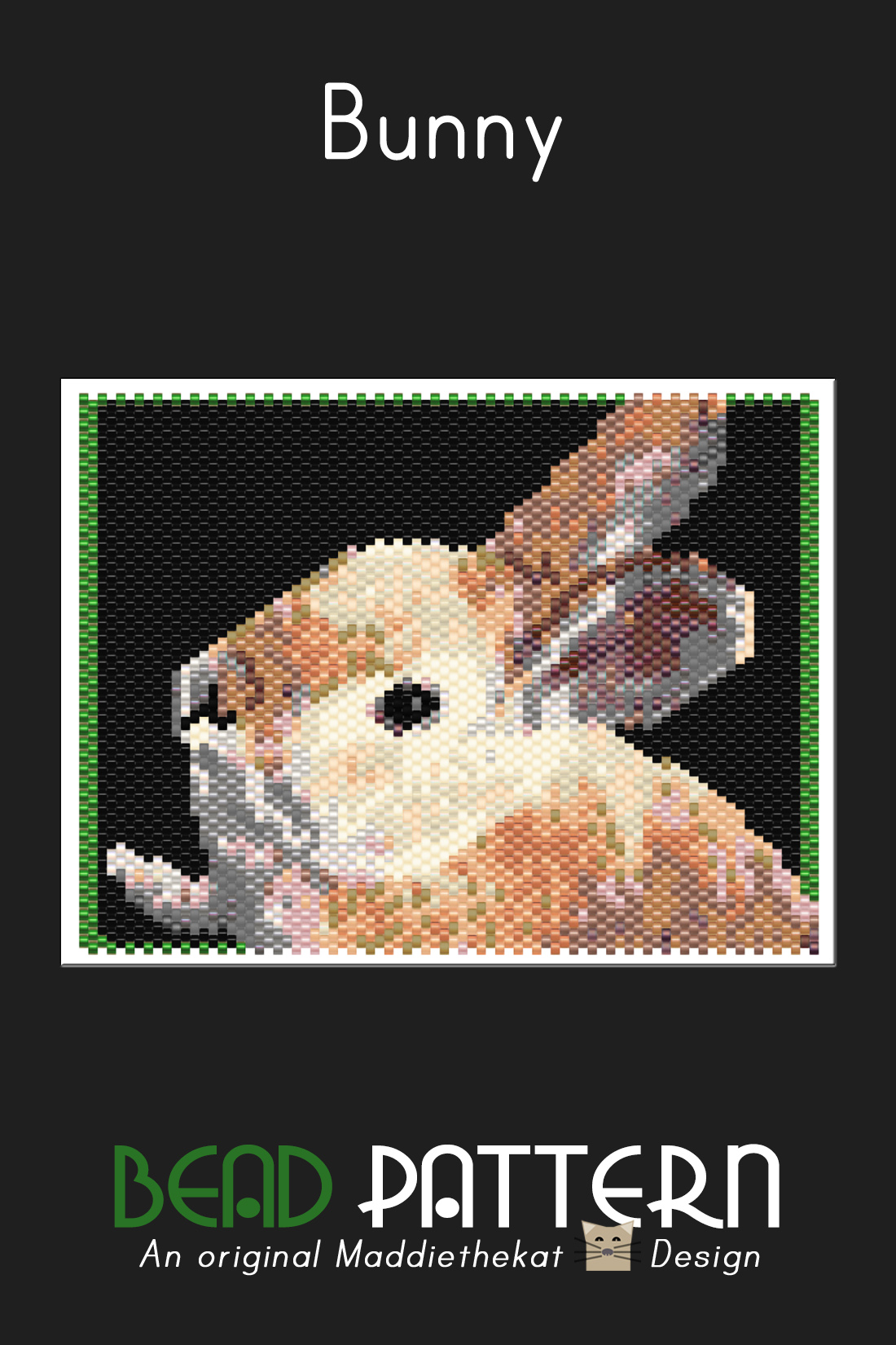 Bunny 01 Small Peyote Bead Pattern PDF