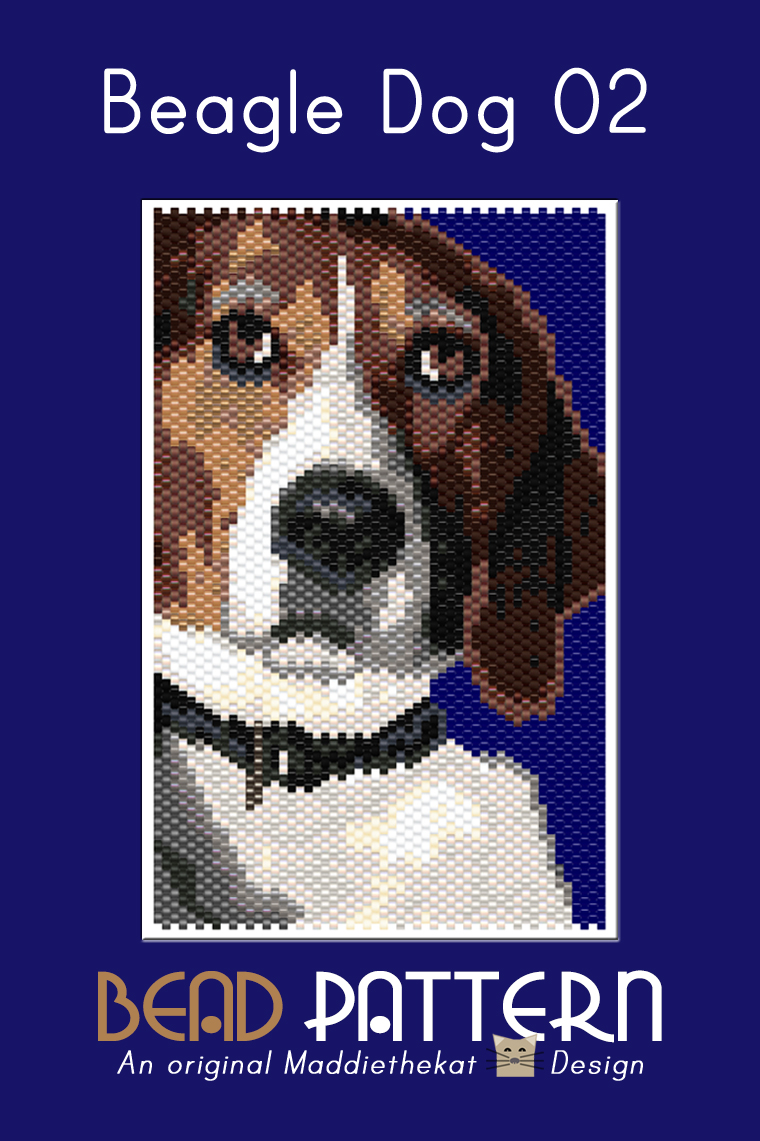 Beagle Dog 02 Small Peyote Bead Pattern PDF