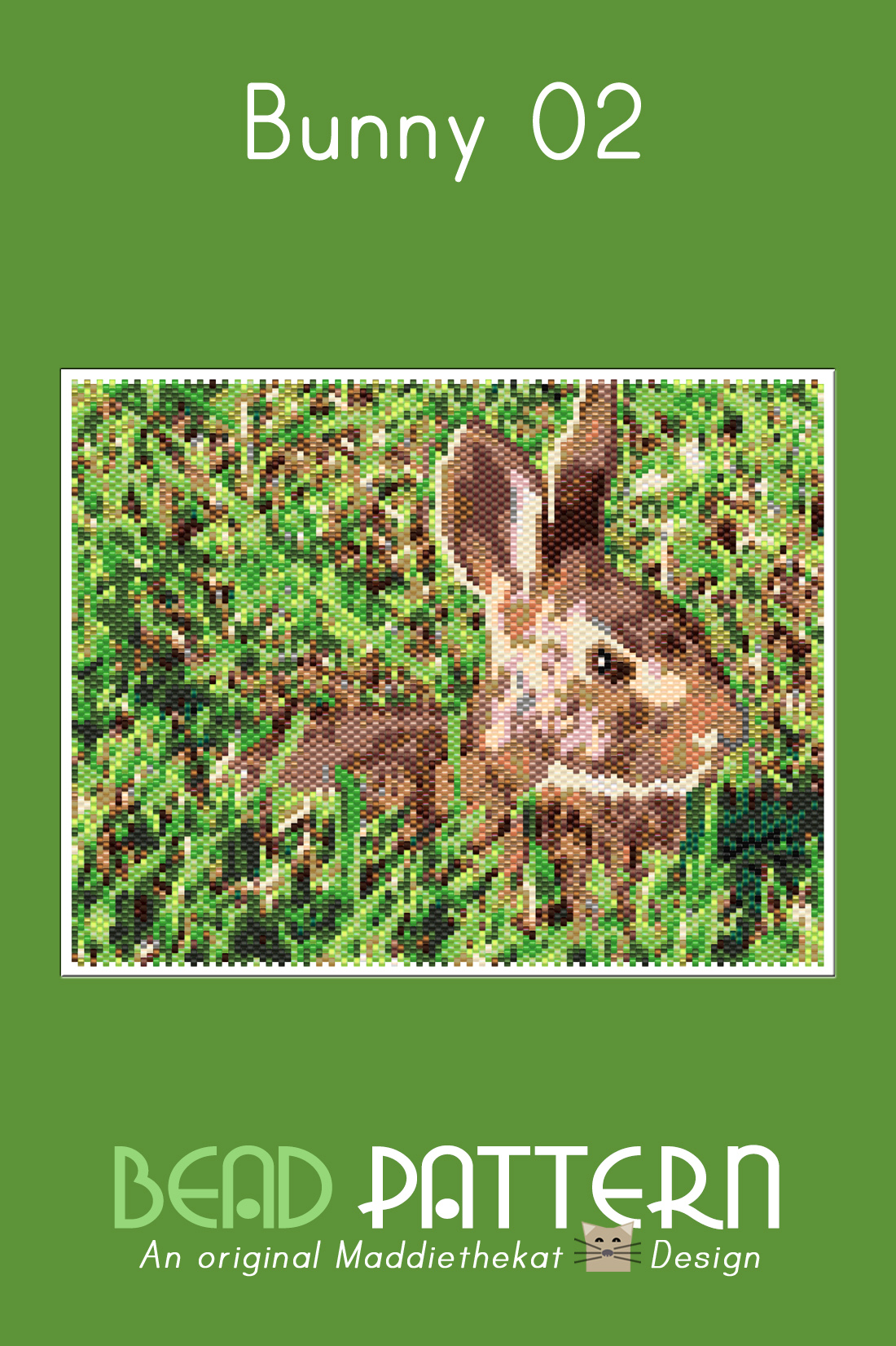 Bunny 02 Larger Peyote Bead Pattern PDF