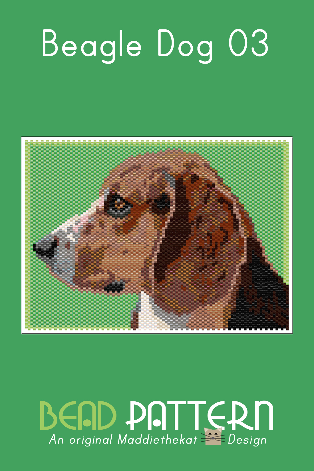 Beagle Dog 03 Larger Peyote Bead Pattern PDF