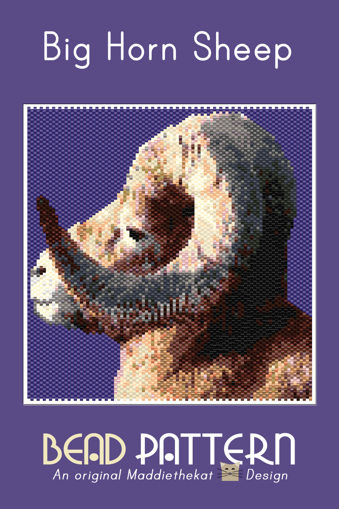 Big Horn Sheep Larger Peyote Bead Pattern PDF