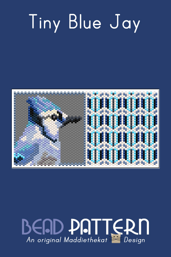 Blue Jay Tiny Peyote Bead Pattern PDF
