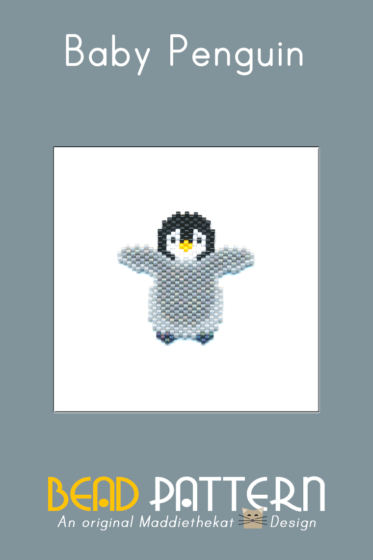 Baby Penguin Brick Stitch Bead Pattern PDF