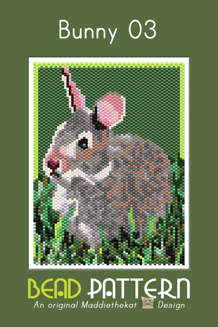 Bunny 03 Small Peyote Bead Pattern PDF