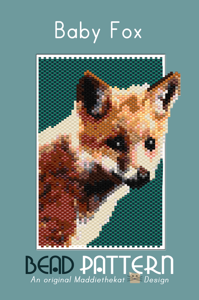 Baby Fox Small Peyote Bead Pattern PDF