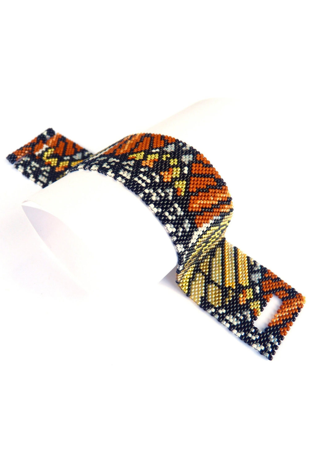 Butterfly Wings Design Delica Seed Beaded Bracelet