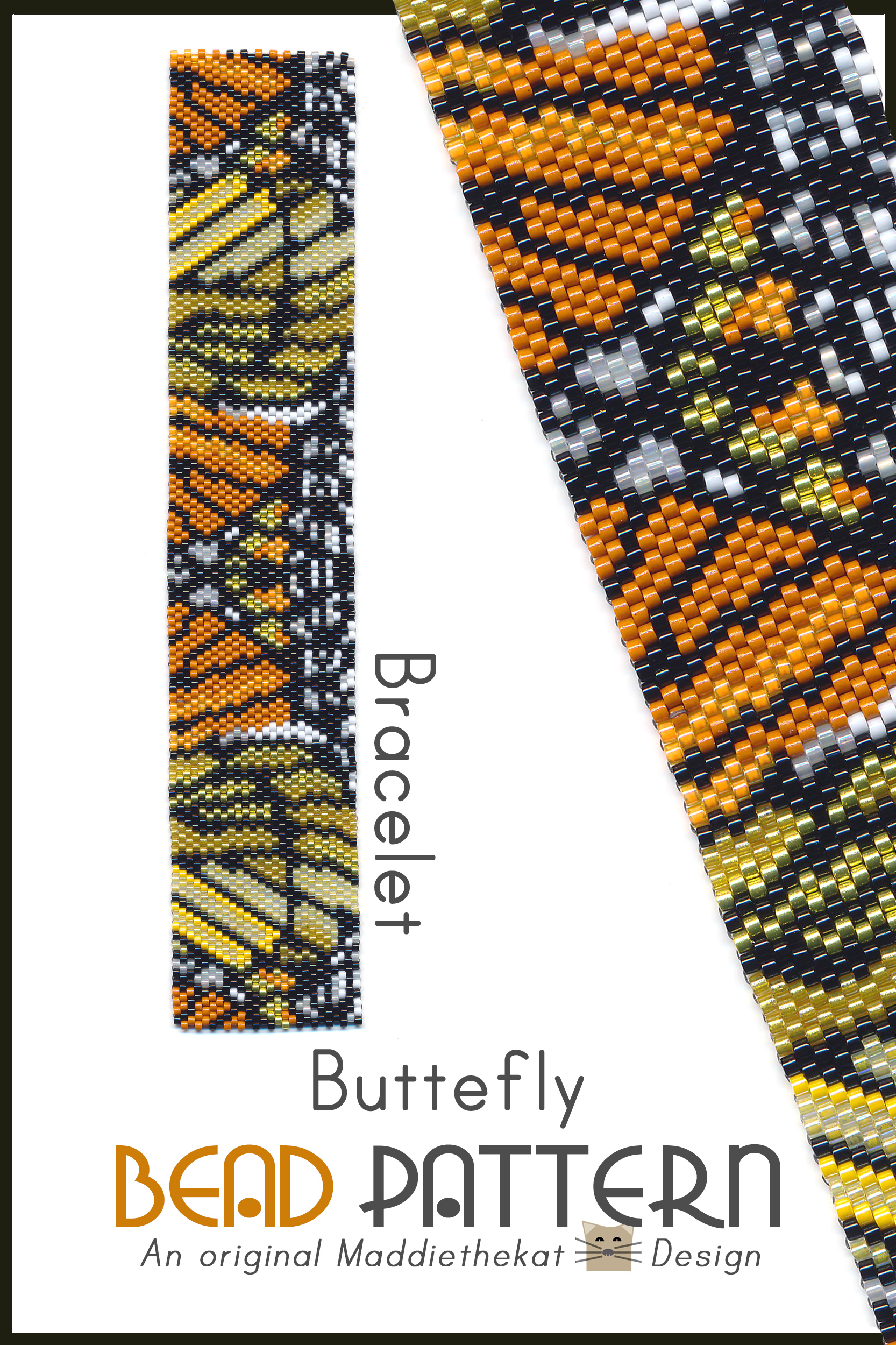 Butterfly Bracelet Peyote Bead Pattern PDF