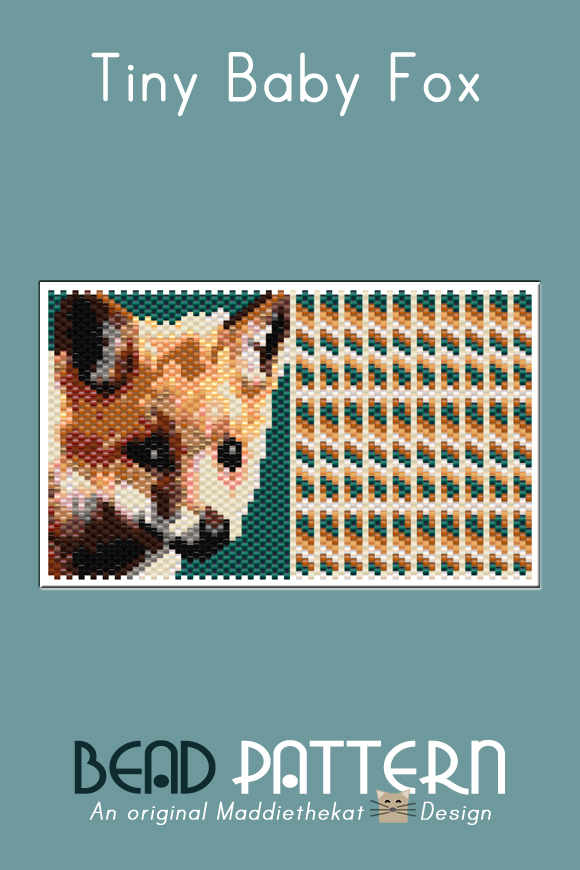 Baby Fox Tiny Peyote Bead Pattern PDF