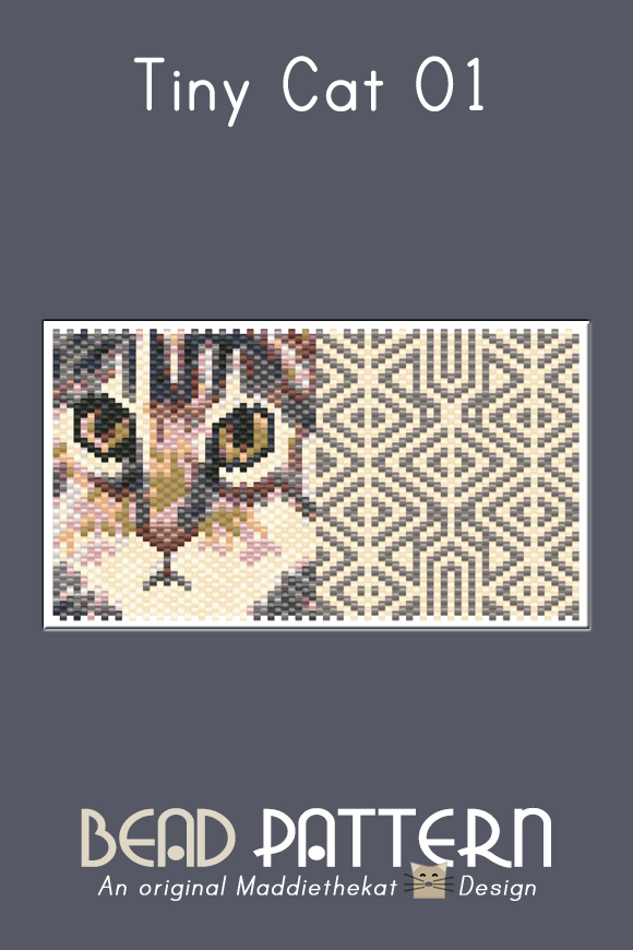Cat 01 Tiny Peyote Bead Pattern PDF