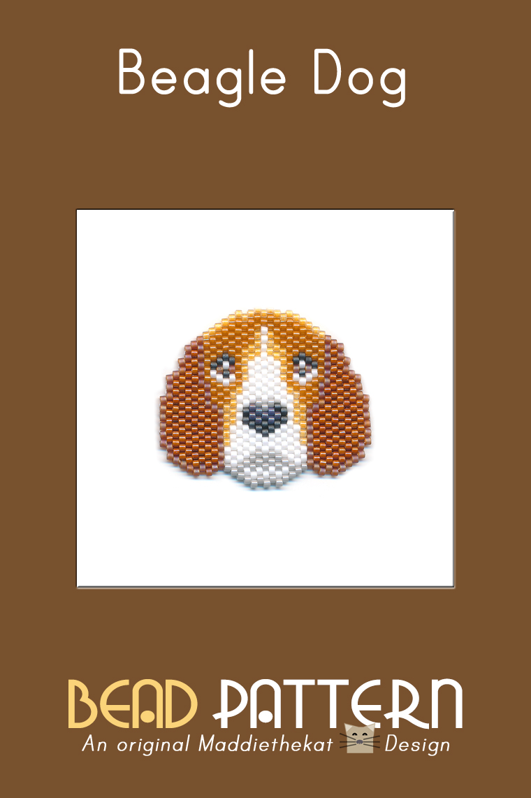 Beagle Dog Brick Stitch Bead Pattern PDF