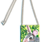 Bunny Rabbit Delica Beaded Necklace Mini Amulet Bag