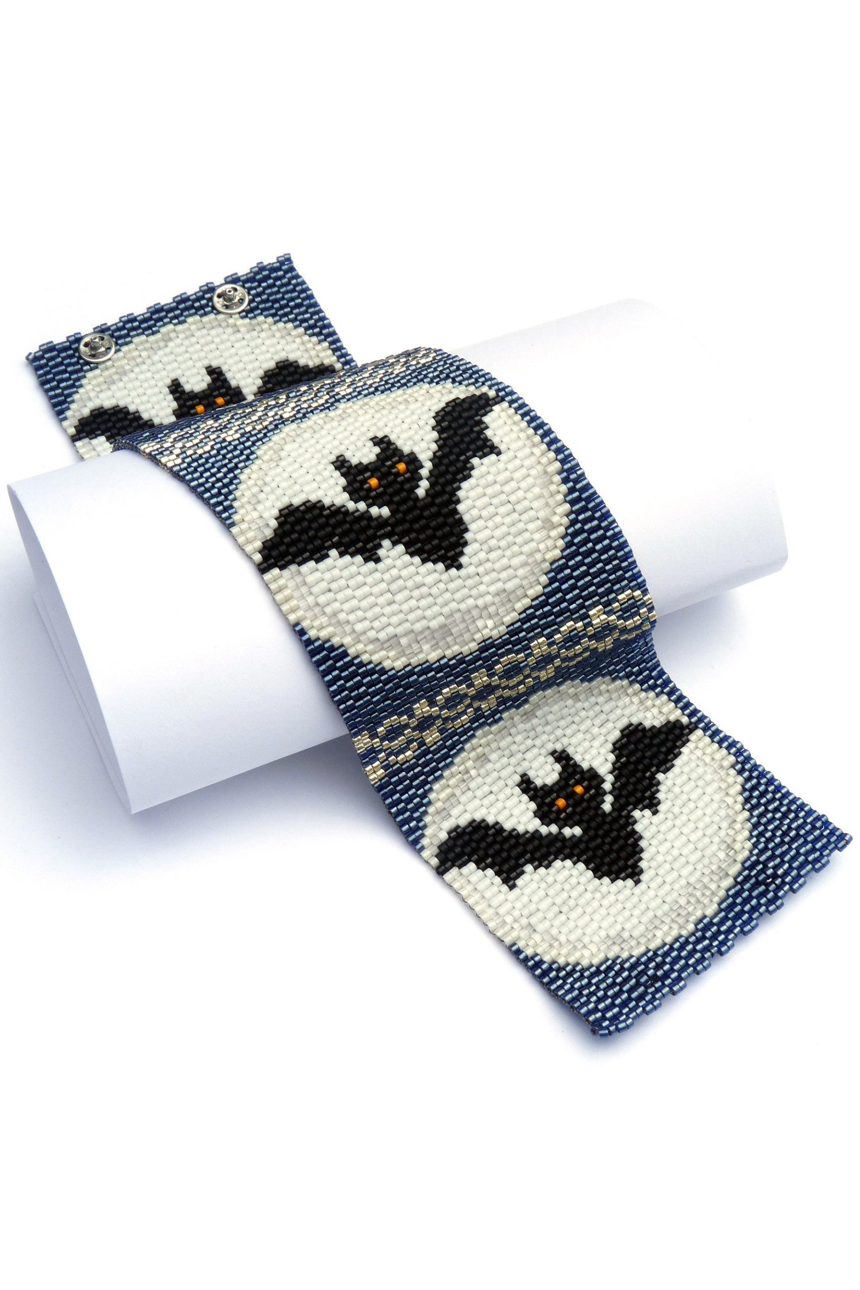 Moon Bats Beaded Bracelet